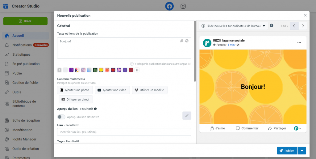 comment retrouver publication supprimé facebook